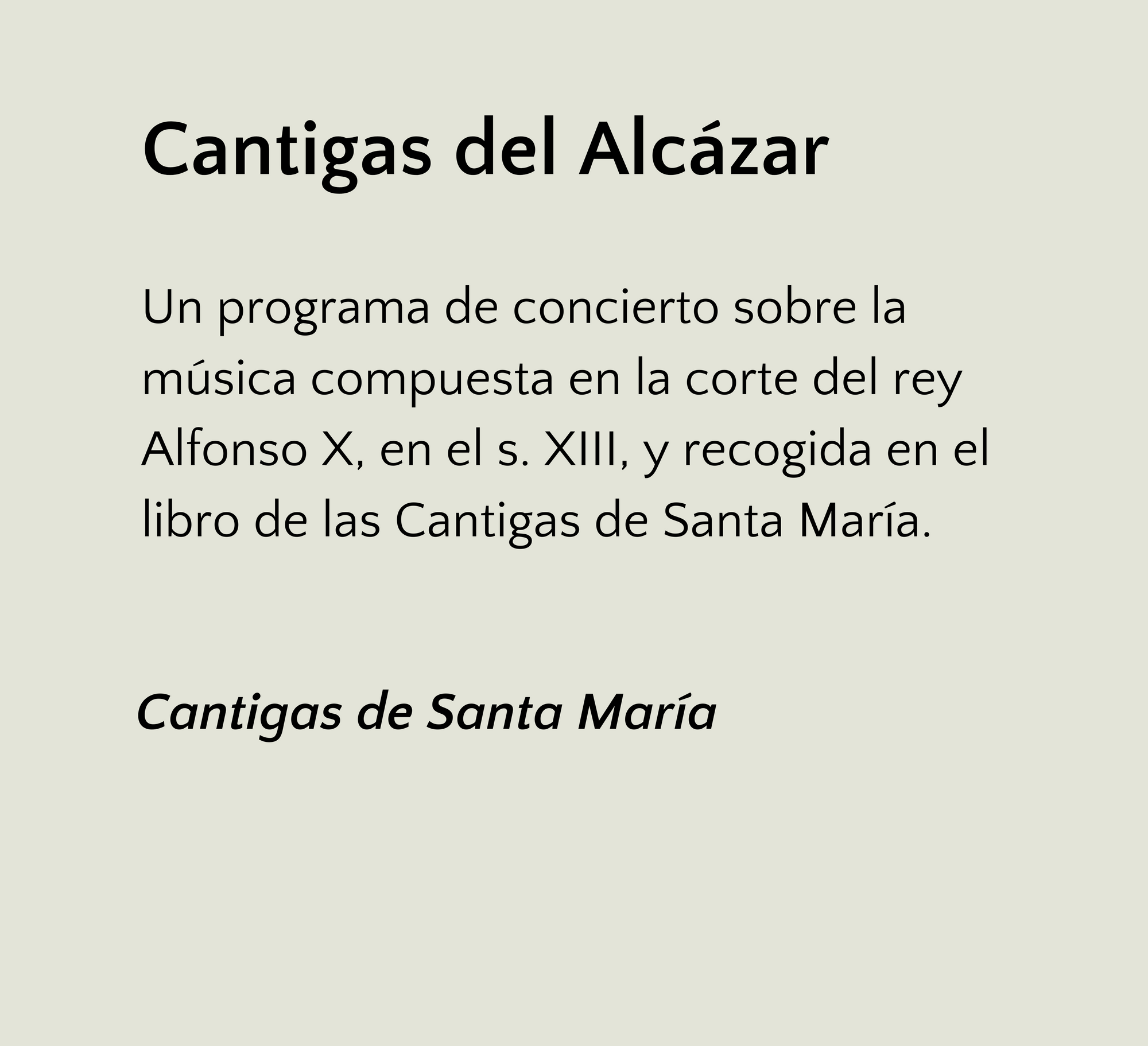 CANTIGAS